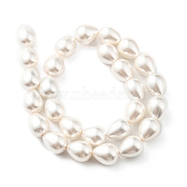 Teardrop Shell Pearl Bead Strands(BSHE-L015-12x16-01)-3