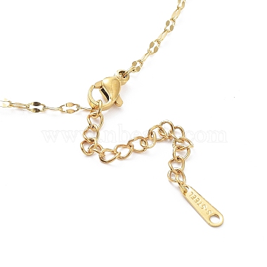 Ion Plating(IP) 304 Stainless Steel with Rhinestone Pendant Necklace(NJEW-K252-07G)-3