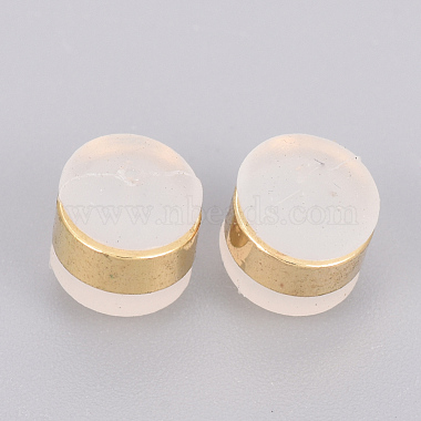 Brass Rubber Ear Nuts(KK-T025-41G)-2