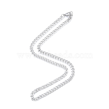 Men's 201 Stainless Steel Cuban Link Chain Necklace(NJEW-N050-A06-5-45P)-3
