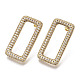 Brass Micro Pave Clear Cubic Zirconia Stud Earrings(EJEW-T046-13G-NF)-1