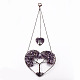 Natural Amethyst Big Pendants(G-T133-R07B)-1