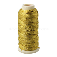 Metallic Thread, Embroidery Thread, 9-Ply, Gold, 0.8mm, about 328.08 yards(300m)/roll(MCOR-G001-0.8mm-01)