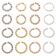 64Pcs 8 Style 304 Stainless Steel Jump Rings, Open Jump Rings, Twisted, Mixed Color, 8pcs/style(STAS-DC0003-55)