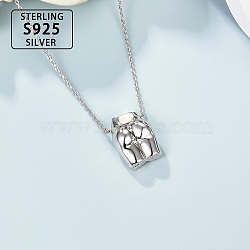 S925 Sterling Silver 3D Human Body Necklace Fashion Statement Jewelry(TN0359-2)