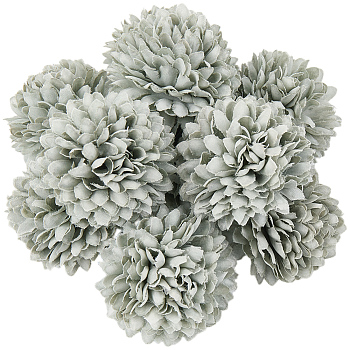 20Pcs Chrysanthemum Flower Ornaments, Artificial Flower, for Wedding Home Decorations, Dark Sea Green, 40x30mm