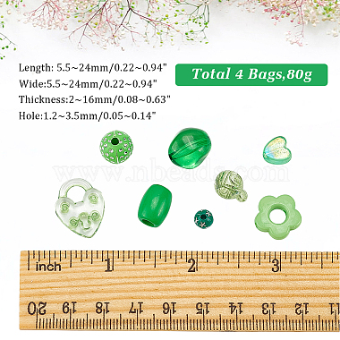 WADORN 4 Bags Acrylic Beads(MACR-WR0001-03B)-2