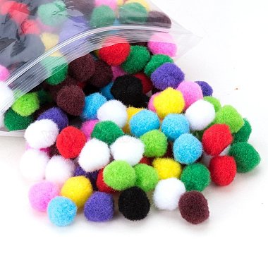 20mm multicolor сортированные pom poms шарики около 500pcs для украшения куклы ремесла diy(AJEW-PH0001-20mm-M)-6