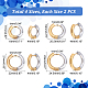 4 Pairs 4 Size Two Tone 304 Stainless Steel Hinged Hoop Earrings for Women(EJEW-UN0002-20)-5