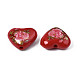 Flower Printed Opaque Acrylic Heart Beads(SACR-S305-28-I04)-3