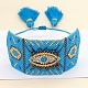 Friendship Eye Loom Pattern Seed Beads Bracelets for Women(BJEW-Z013-15C)-3