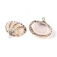 Electroplate Natural Sea Shell Pendants(SSHEL-T018-16)-2