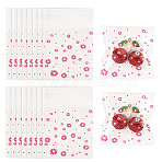 2 Bags Flower Printed OPP Cellophane Self Seal Bags, Square, Clear, 10x6.9cm, Unilateral Thickness: 0.035mm, Inner Measure: 7x6.9cm, about 95~100pcs/bag(OPC-TADJ0001-01)