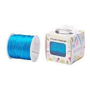 Nylon Thread, Rattail Satin Cord, Dodger Blue, 1.0mm, about 76.55 yards(70m)/roll(NWIR-JP0010-1.0mm-374)