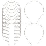 Hair Accessories Iron Hair Band Findings, Platinum, 120~125mm(OHAR-GF0001-16)