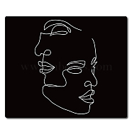 Rubber with Cloth Mouse Pad, Customization Mouse Pad, Rectangle, Human Pattern, 20x24x0.3cm(AJEW-WH0187-012)