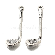 Tibetan Style Alloy Pendants, Cadmium Free & Lead Free, Golf Club, Antique Silver, 26x9x3mm, Hole: 1.5mm, about 537pcs/500g(FIND-G078-27AS)