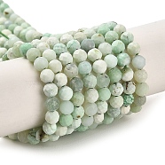 Natural Green Opal Beads Strands, Faceted, Round, 4~4.5x4~5mm, Hole: 0.7mm, about 90~94pcs/strand, 15.35''(39~39.5cm)(G-Z035-A02-03C)