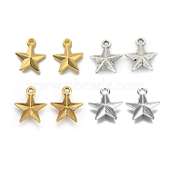 Tibetan Style Alloy Pendants, Lead Free, Star, Mixed Color, 16x14x4mm, Hole: 2mm(TIBE-ZN61909-M-LF)