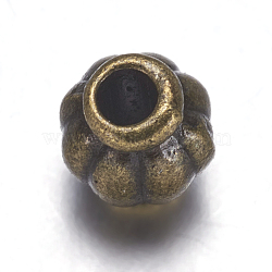 Tibetan Style Spacer Beads, Metal Alloy Beads, Lead Free & Nickel Free & Cadmium Free, Antique Bronze Color, Barrel, Size: about 4mm in diameter, hole: 1mm(MA575-NF)