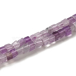 Natural Amethyst Beads Strands, Cube, 2~2.5x2.5~3.5x2.5~3mm, Hole: 0.4mm, about 157~165pcs/strand, 14.96~15.75''(38~40cm)(G-B064-A01)
