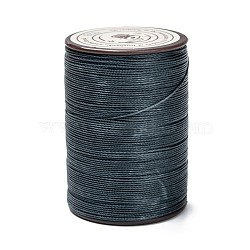 Round Waxed Polyester Thread String, Micro Macrame Cord, Twisted Cord, for Leather Sewing Stitching, Dark Slate Gray, 0.45mm, about 174.97 yards(160m)/roll(YC-D004-02B-028)