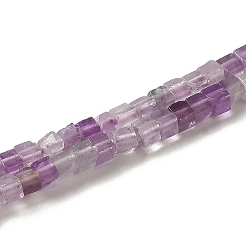 Natural Amethyst Beads Strands, Cube, 2~2.5x2.5~3.5x2.5~3mm, Hole: 0.4mm, about 157~165pcs/strand, 14.96~15.75''(38~40cm)