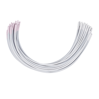 Spray Paint Iron Boning, Underwear Accessories, Half Round, White, 140~143x80~90x0.8mm