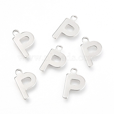 Stainless Steel Color Letter P 201 Stainless Steel Charms