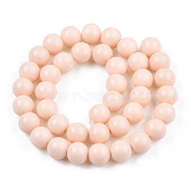Opaque Solid Color Glass Beads Strands(GLAA-T032-P10mm-09)-2