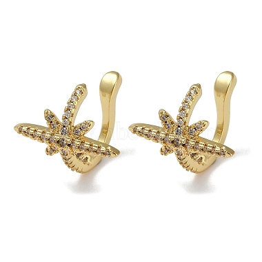 Clear Star Brass Earrings