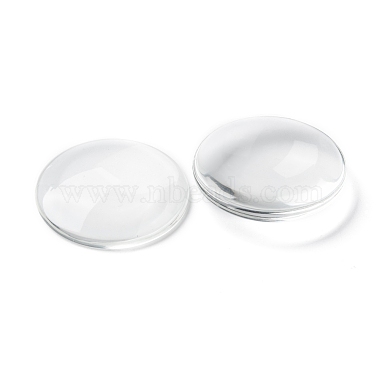 Transparent Glass Cabochons(X-GGLA-R026-45mm)-3
