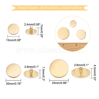 48pcs 6 Style Alloy Shank Buttons(DIY-CA0004-59)-2