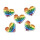 Rainbow/Pride Flag Theme Single Printed Aspen Wood Pendants(WOOD-G014-21)-1