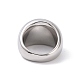 304 Stainless Steel Chunky Dome Finger Ring for Men Women(X-STAS-E168-09P)-3