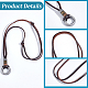 1Pc Men Adjustable Cowhide Pendant Necklaces(NJEW-GF0001-21)-6