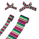 2Rolls 2 Styles Stripe Pattern Printed Polyester Grosgrain Ribbon(OCOR-TA0001-37M)-2