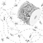 ABS Plastic Beads Ribbons, Garment Accessories, Starfish, Silver, 0.2~21mm, about 32.81 Yards(30m)/Roll(OCOR-WH0066-82B)