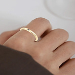 1Pc Brass Finger Rings, Heart Pattern, Golden, 2mm, US Size 6(16.5mm)(RJEW-LP0003-49G)