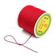 Chinese Knot Nylon Thread, Red, 0.8mm, about 98.42 yards(90m)/roll(NWIR-S005-0.8mm-06)