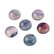 Natural Colorful Fluorite Cabochons, Half Round, 18x6~8mm(G-T020-18mm-36)