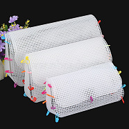 DIY Rectangle-shaped Plastic Mesh Canvas Sheet, for Knitting Bag Crochet Projects Accessories, White, 335x355x1mm(PURS-PW0001-603A)