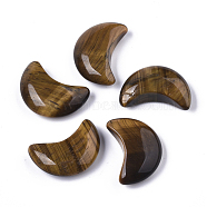 Moon Shape Natural Tiger Eye Healing Crystal Pocket Palm Stones, for Chakra Balancing, Jewelry Making, Home Decoration, 30x20.5x9.5mm(G-T132-001D)