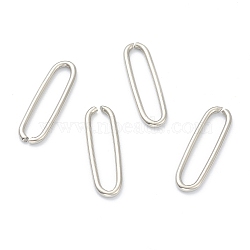 Non-Tarnish 304 Stainless Steel Quick Link Connectors, Rectangle Oval, Stainless Steel Color, 19.5x5.5x1mm, Inner Diameter: 17x3.5mm(STAS-P275-B01-P)