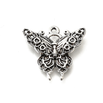 Tibetan Style Alloy Pendants, Cadmium Free & Lead Free, Butterfly, Antique Silver, 20x22x3.5mm, Hole: 1.4mm, about 333pcs/500g