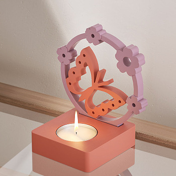 Candleholder DIY Silicone Mold, for Candle Making, Square, 9.8x9.8x2.35x2.35cm, Inner Diameter: 5.2x5.2cm