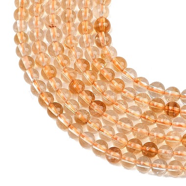 Natural Citrine(Heated) Beads Strands(G-L659-A01-4mm)-4