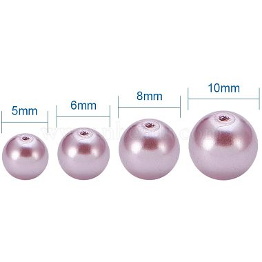 PandaHall Elite Eco-Friendly Dyed Glass Pearl Round Pearlized Bead(HY-PH0009-RB085)-3