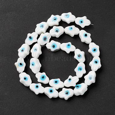 Handmade Evil Eye Lampwork Beads Strands(LAMP-F024-02B)-5