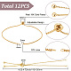 12Pcs Rack Plating Brass Chain Link Bracelet Making(KK-HY0003-57G)-2